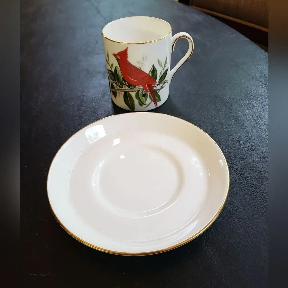 Royal Chelsea Demi Cup & Saucer Cardinal
